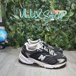 New Balance 725 Men’s Size 9.5 D Suede Black Metallic Silver Sneakers