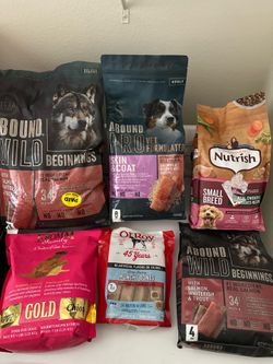 6 Bags New Dog Food & Treat