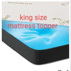 NEW in box 🎁 King size memory foam mattress topper pad FREE DELIVERY nuevo cubrecolchon cubrecama esponja entrega gratis