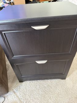 2 Drawer File Cabinet (dark Brown)