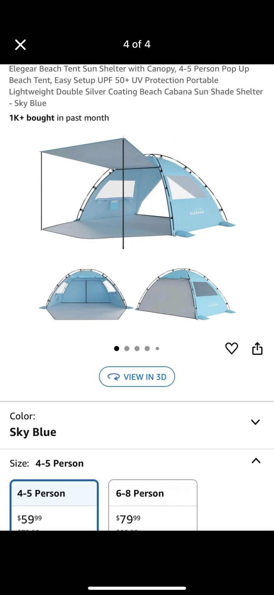 Portable Beach Tent