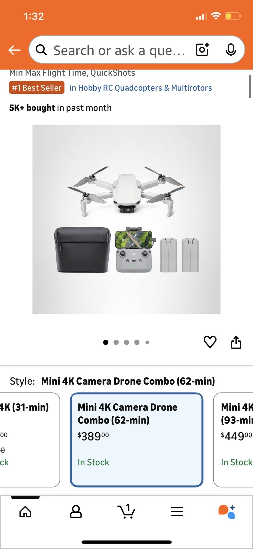 DJI Mini 4K Camera Drone Combo
