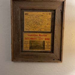 Framed Superstition Mountains Treasure Map