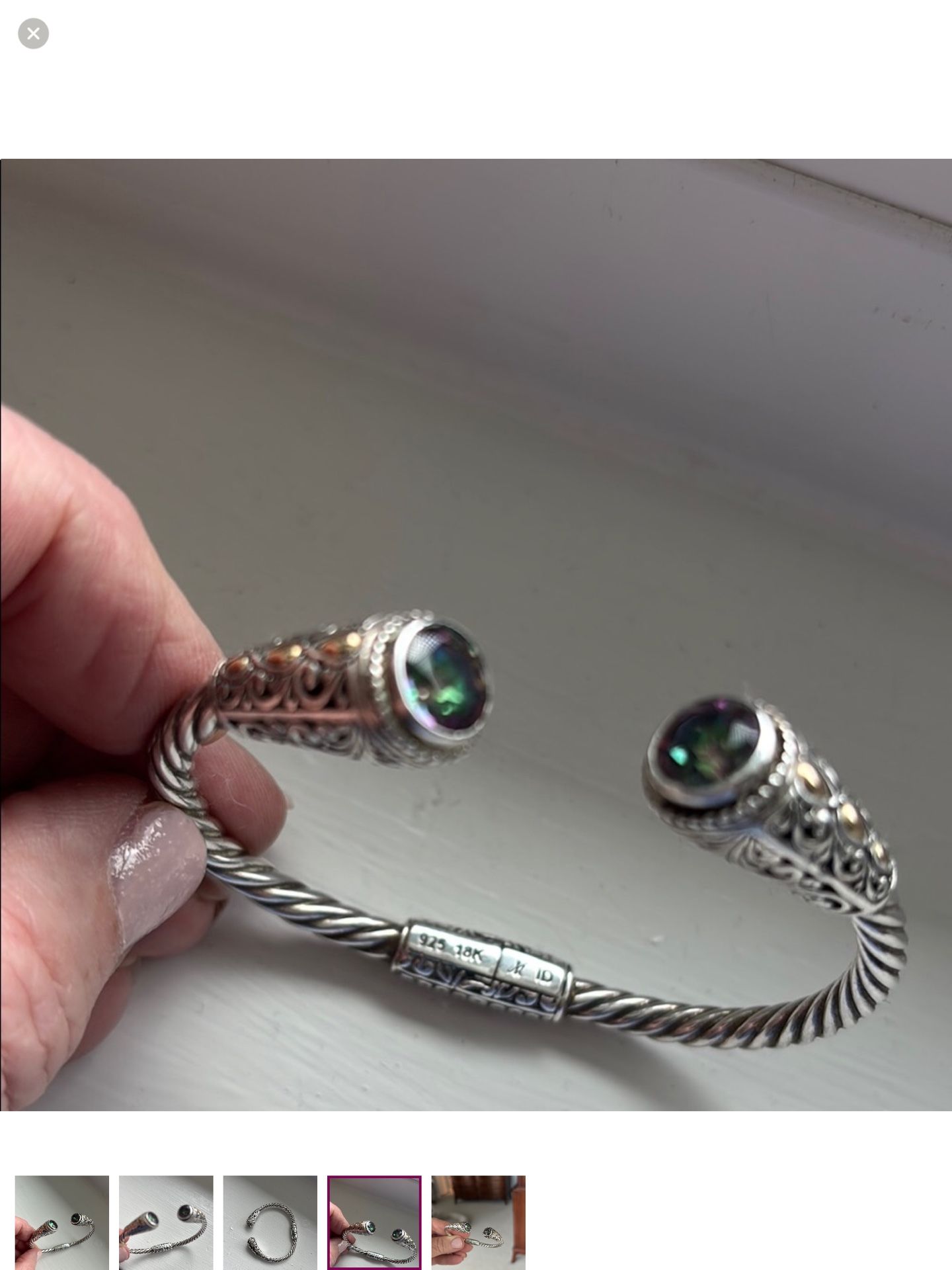 925/18k Caff Bracelet