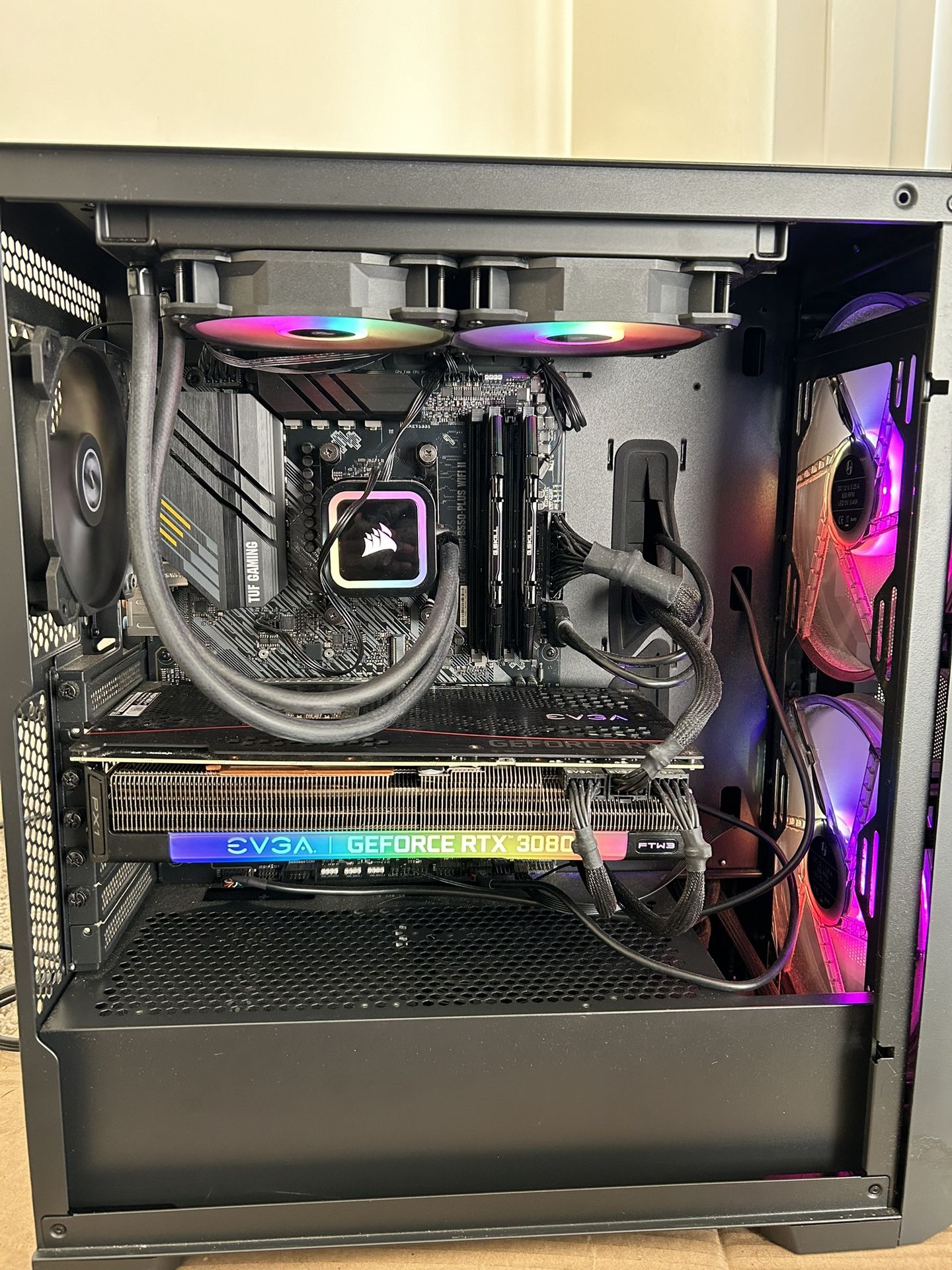 High-Performance Gaming & Streaming PC + Dual Monitors & Audio Setup
