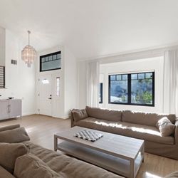 crate and barrel brown Rivera Slipcovered Sofa 94"