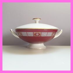 Wedgwood Asia Tureen Serving Bowl Lid Handled Covered Dish Footed 8" Porcelain