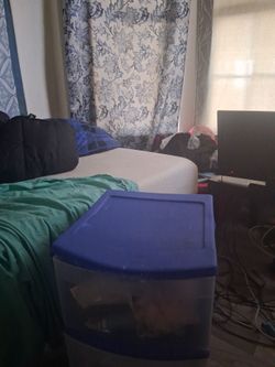And plastic dresser was three shelves