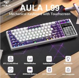 š® AULA L99 Gaming Keyboard - White&Purple