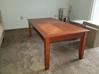 Cherry Wood living Room table and two end tables