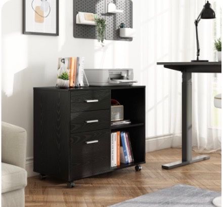 L Shape Gaming Desk & Printer Stand