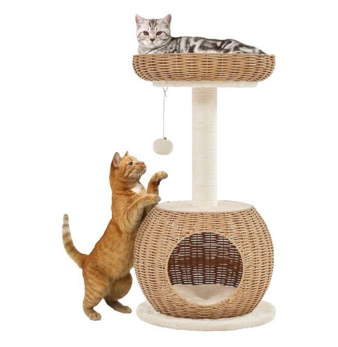 30 Inch Rattan Cat Tower 592813