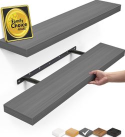 Wall shelves gray