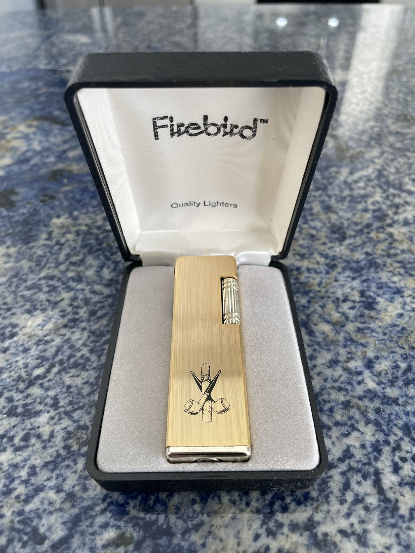 2 Firebird Lighters - Black and Gold