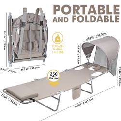 Portable Tanning Chair With Shade