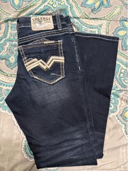 Salvage buckle jeans