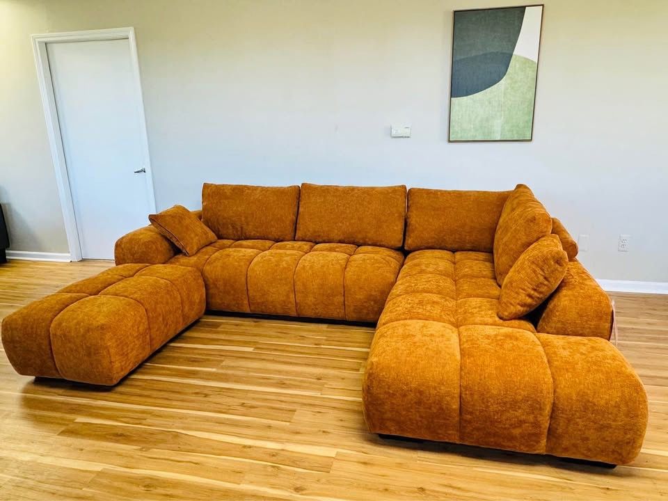 Fabric Sectional Matching Ottoman Save 20% Off In Store 