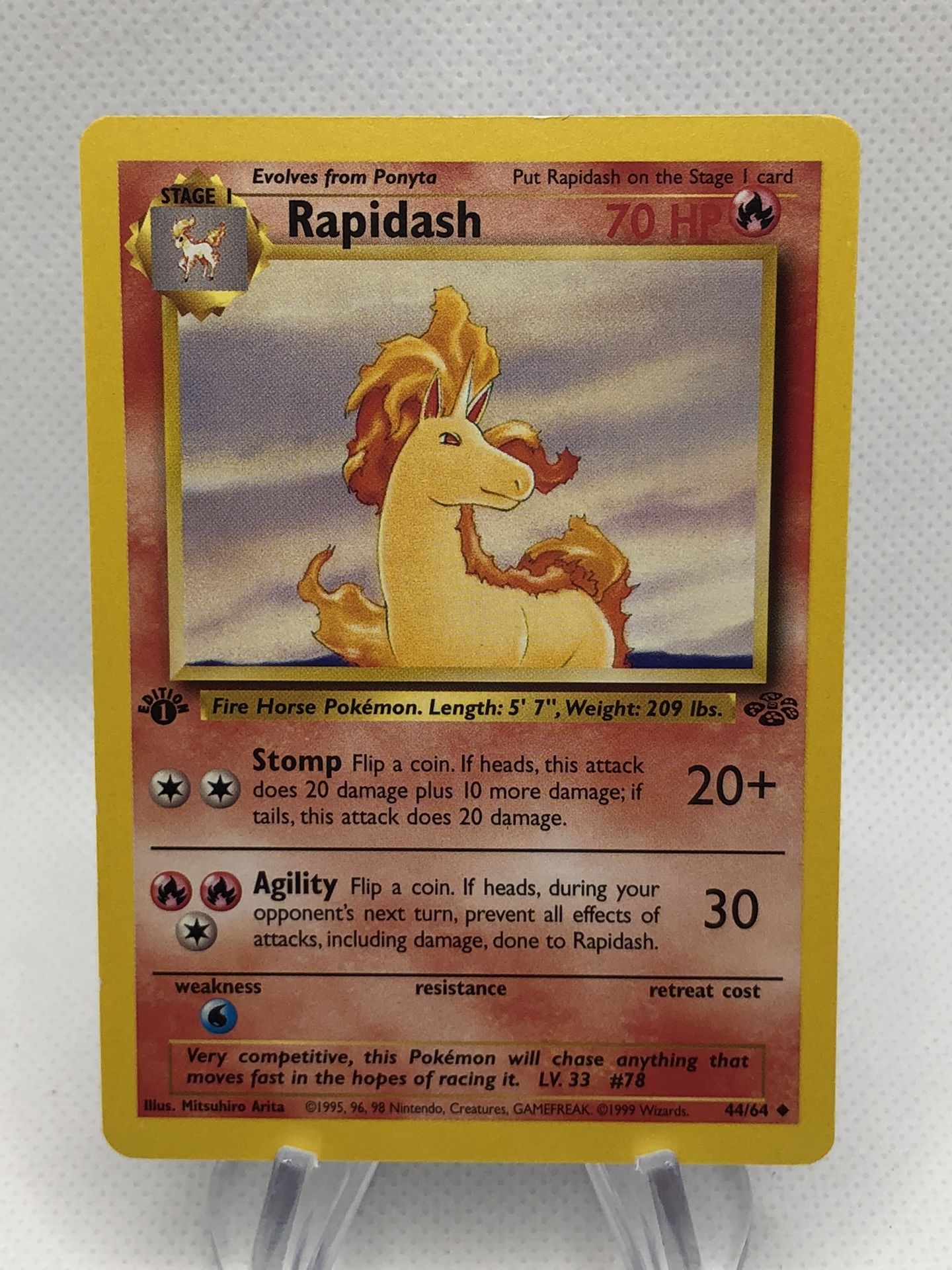 1st ed Rapidash (Pokémon Jungle set)