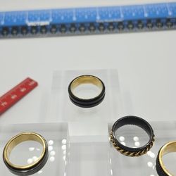 Stainless Steel Fidget Spinner Rings Size 11