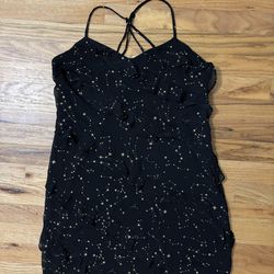 New w/Tags Skyscraper Ruffle Dress Black -Size Large