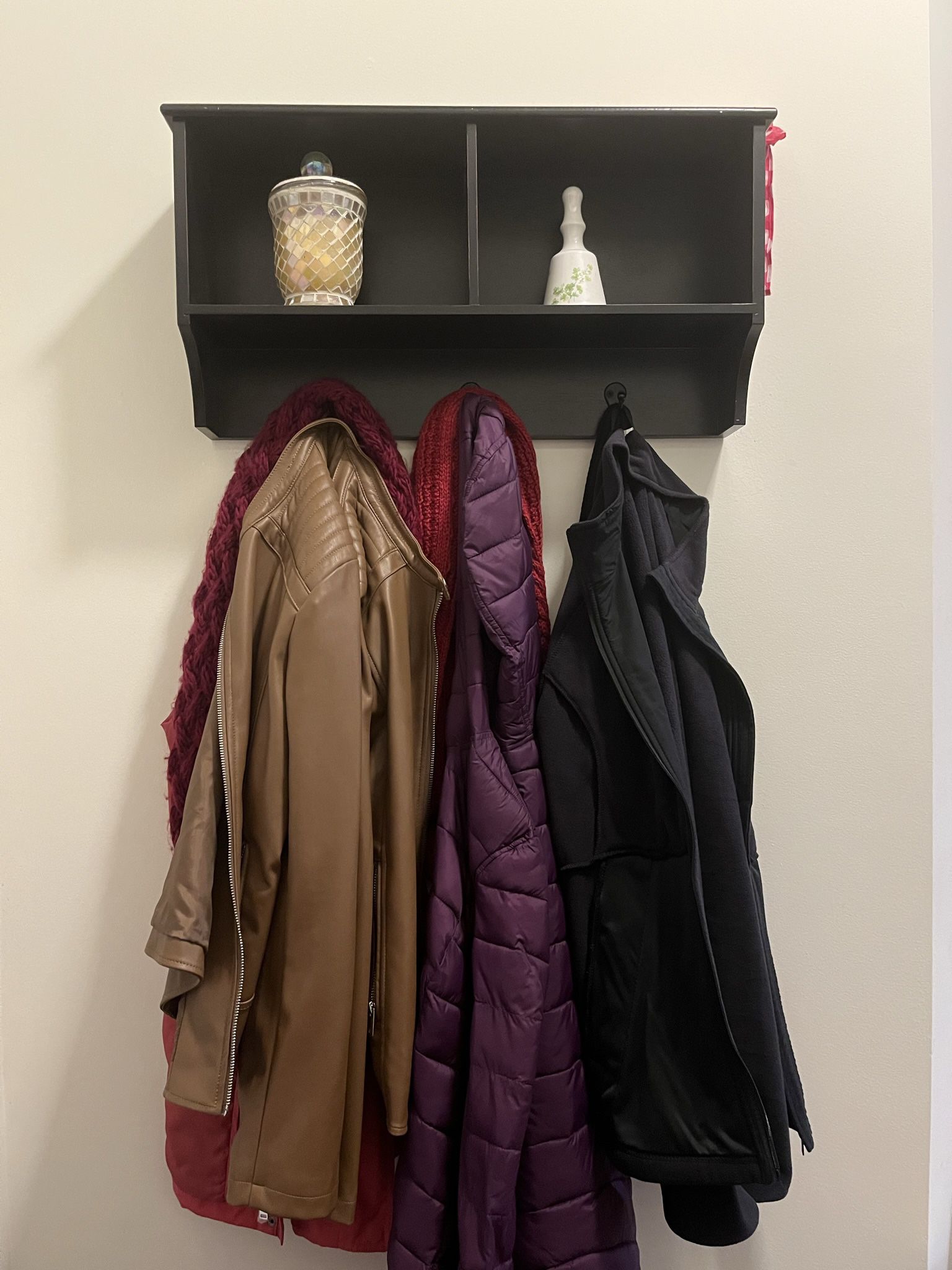 Wall Mounted Coat Rack With Shelf
