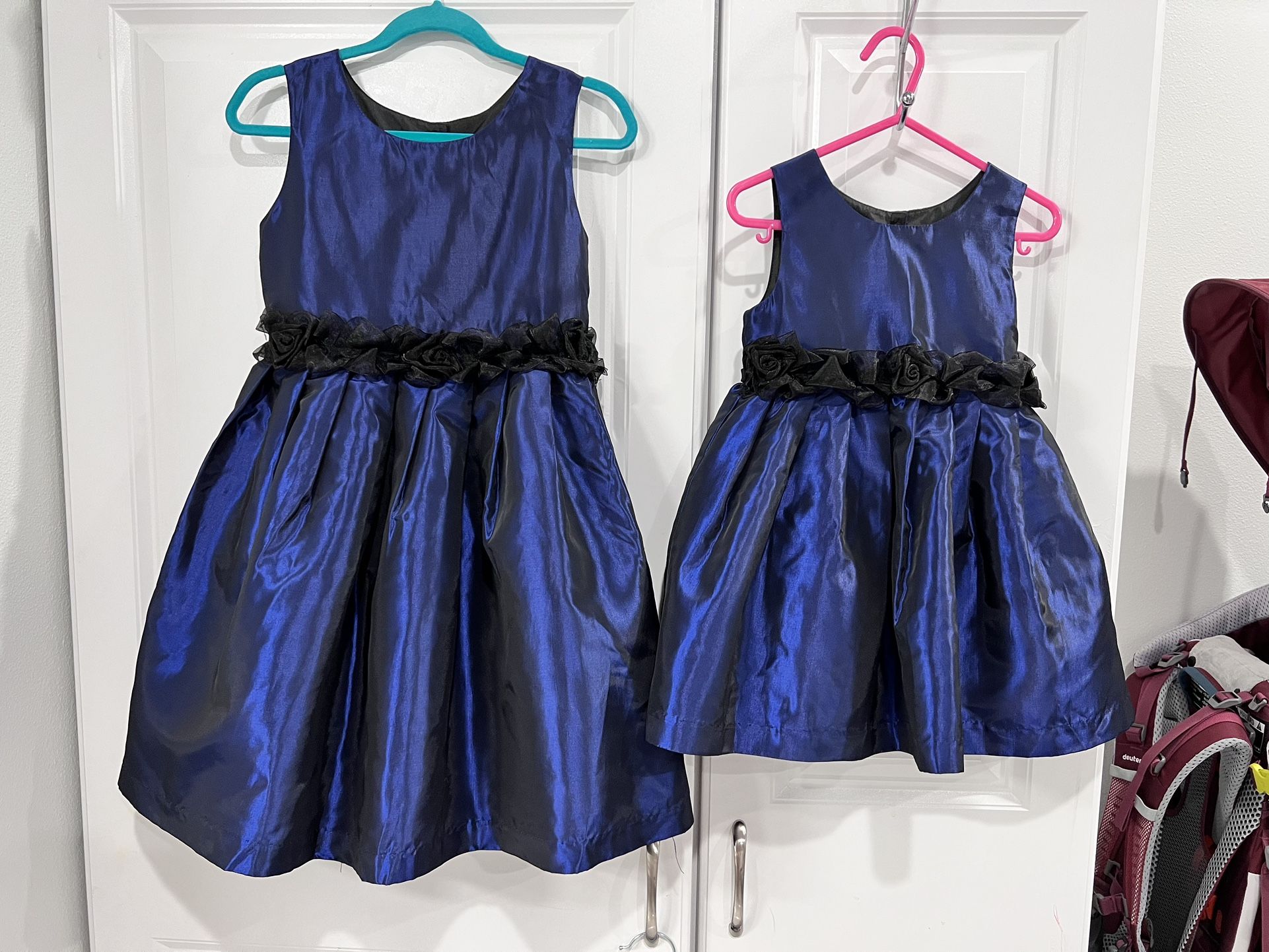 Holiday party Dresses Sisters girls Size 6 And Sz 2T