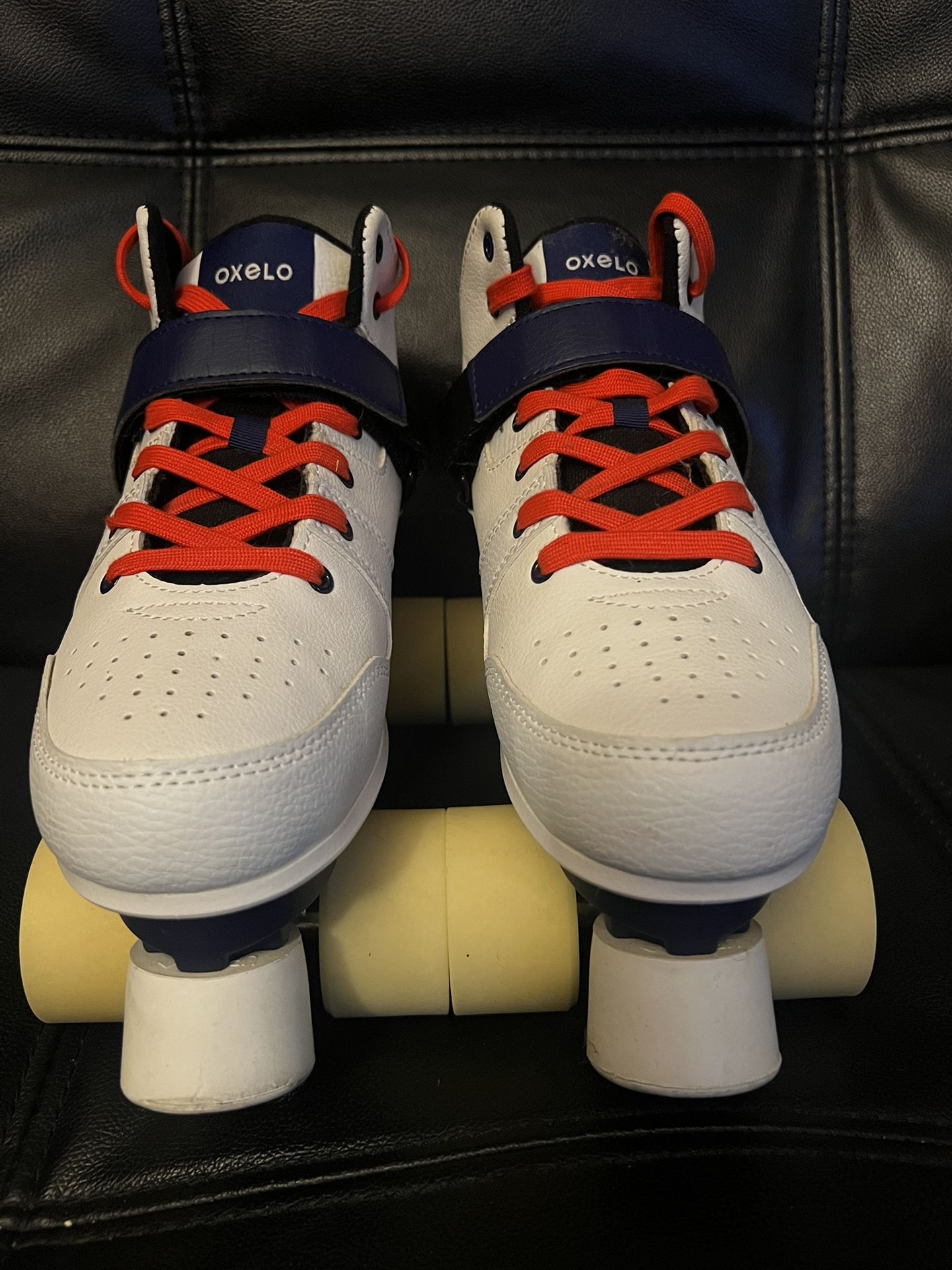 OXELO Adult Roller Skates Quad 100 - White Size W9.5 M8