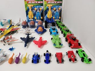 66pcs Sprint Racers, RC Formula Race Cars, Aircraft, Jet Fighter, Air Force, Airplanes, Helicopters, Motorcycles, Scooter,  Tractors, Etc Toys For Kid