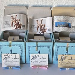 Lladro Christmas Ball Ornaments 1(contact info removed) & 1990 - 3 Ornaments-VTG