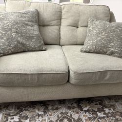 Beige loveseat