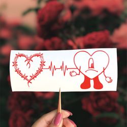 Karol G x Bad Bunny Car Decal, Karol G Heart, Karol G Corazón, Bad Bunny Un Verano Sin Ti