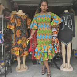 Mermaid Long Dress, African Casual Dress 