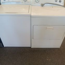 Matching washer and electric dryer set with warranty 