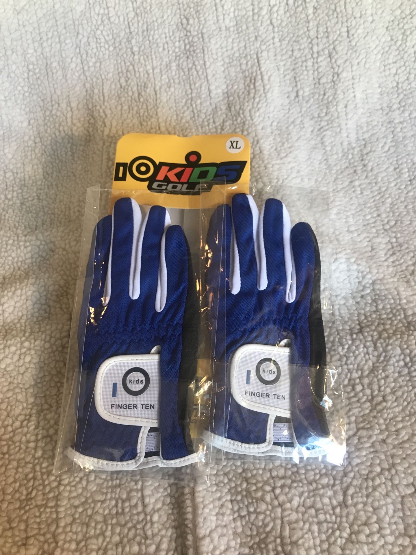 2pk Kids Junior Golf 10 Finger All Weather Gloves