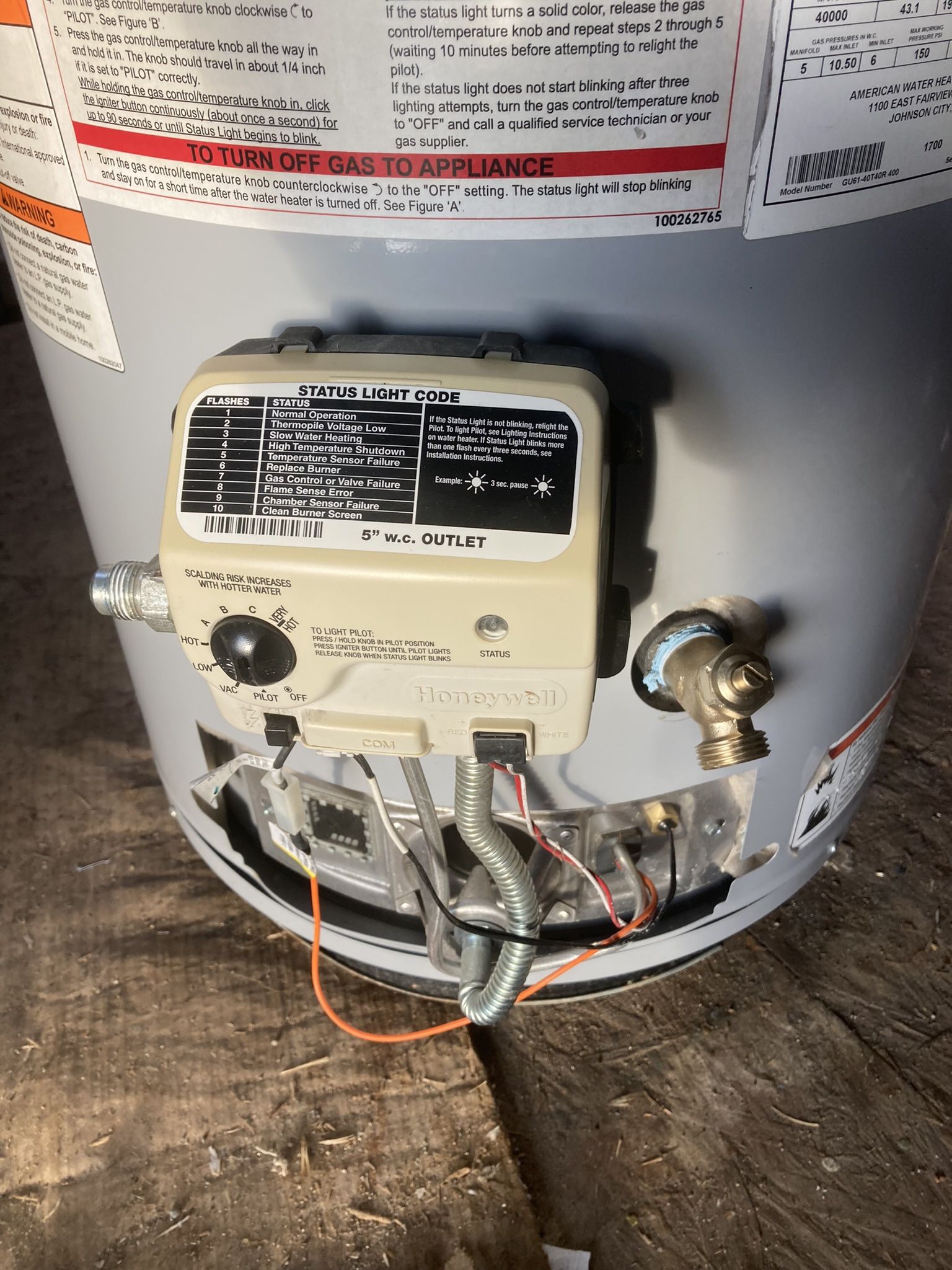 Water Heater Parts Natural Gas