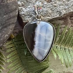 Handcrafted Teardrop Natural Owyhee Opal 2” Gemstone Pendant