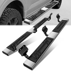 La Zona Auto Parts Quad extended cab 6 inch chrome running boards estribos 6 pulgadas Chevrolet GM Ford Dodge Toyota
