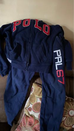 Kids polo hoodie and sweatpants size s size 8