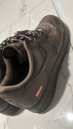 brown supreme airforces size 11.5