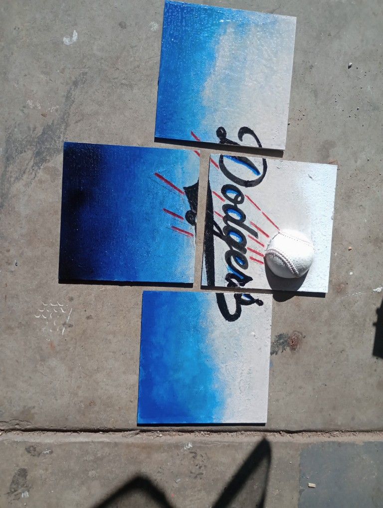 4 Piece Dodger Painting