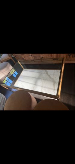 Beautiful coffee table with marble