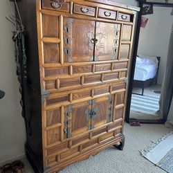 Antique Japanese Wooden Armoire/Dresser