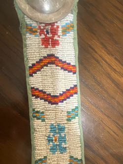 Belt southwestern beaded .925 plated silver conchos