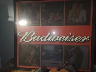 Budweiser neon sign (soccer)
