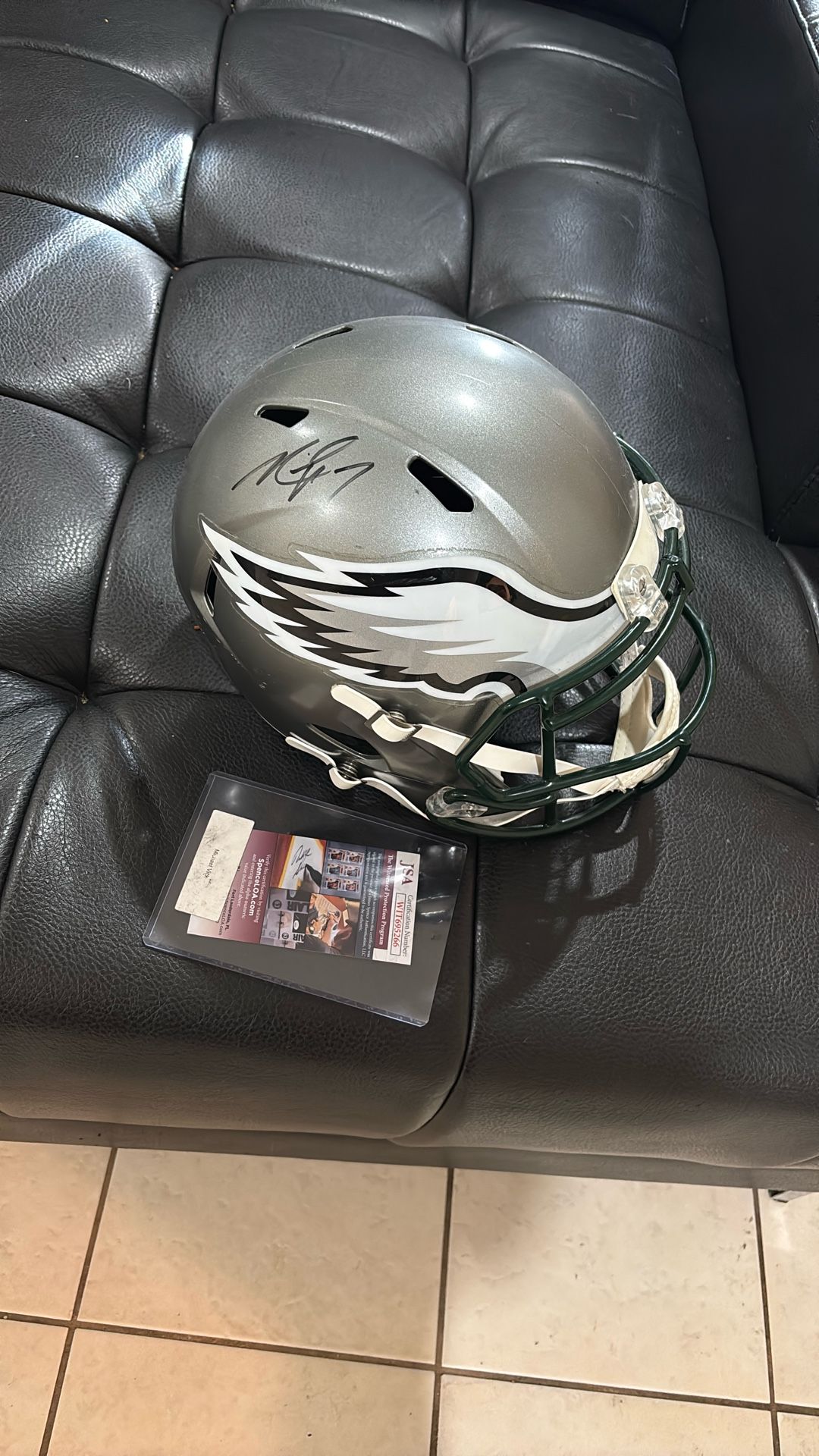 SIGNED EAGLES HELMET