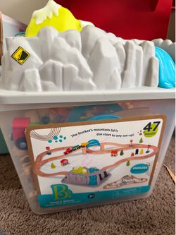 Wooden train set & toy bundle - $30