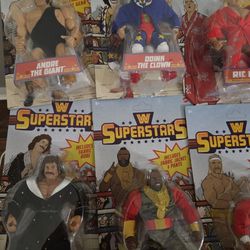 Lot of 14 WWE SUPERSTARS RETRO ACTION FIGURES 