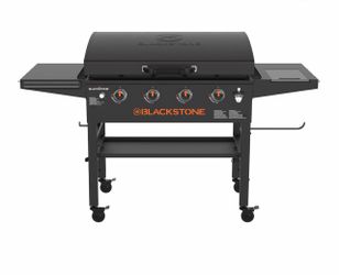 Blackstone Original Outdoor Griddle, 36 Inch 4-Burner Flat Top Grill with Hood, Black