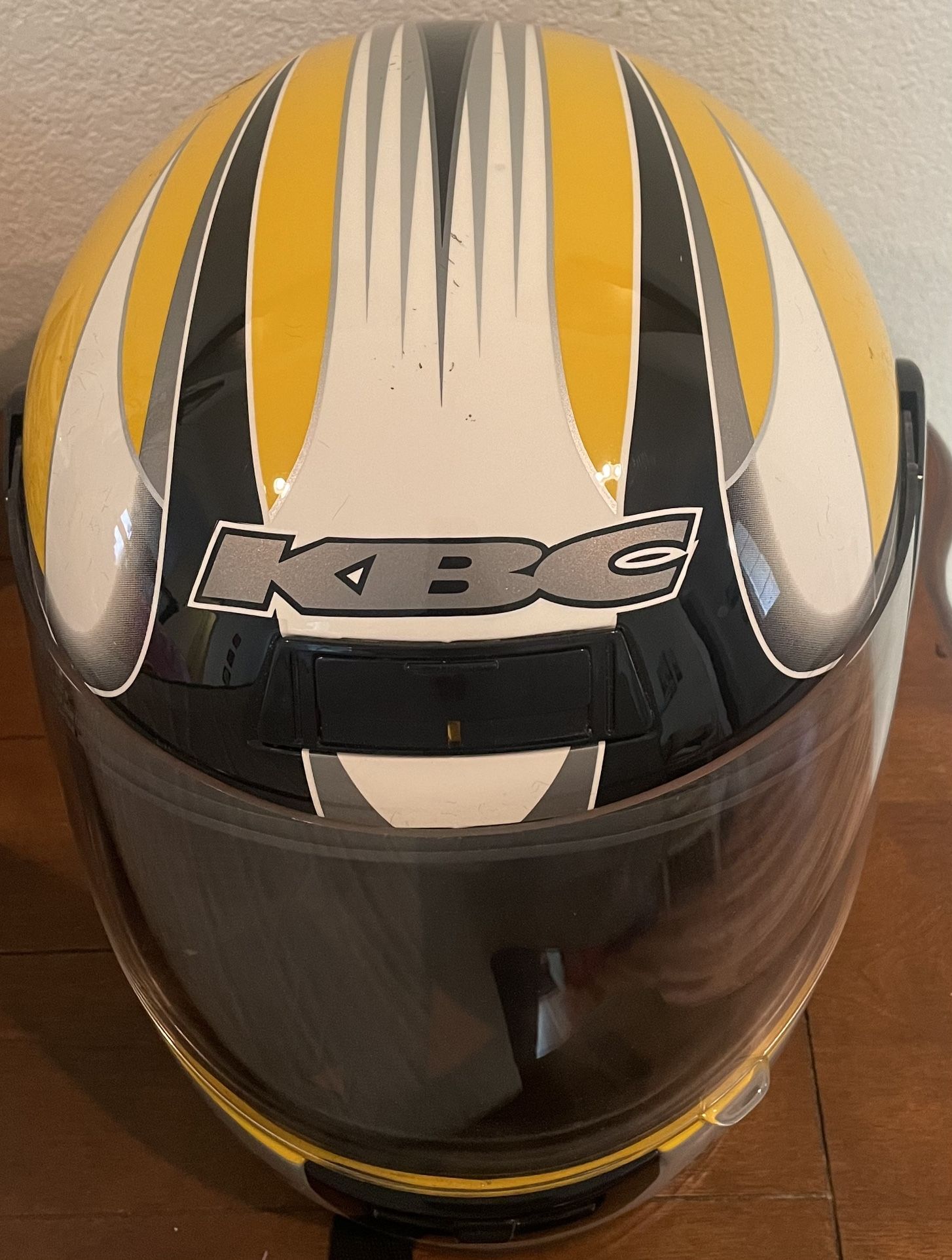 KBC Helmet TK-7 Yellow Full Face Cover Motorcycle Helmet