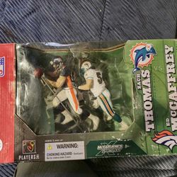 2003 NFL Miami Dolphins Zach Thomas VS Denver Broncos  Ed McCaffrey Figurine Collectibles 